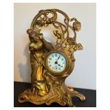 DR - Antique Ansonia Clock Co. Figural Clock - Art Nouveau DR - Antique Ansonia Clock Co. Figural Clock - Art Nouveau