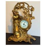 DR - Antique Ansonia Clock Co. Figural Clock - Art Nouveau DR - Antique Ansonia Clock Co. Figural Clock - Art Nouveau