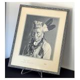 DR - Chief Weasel Tail Photo Print - Glacier National Park, Antique Framed Portrait DR - Chief Weasel Tail Photo Print - Glacier National Park, Antique Framed Portrait