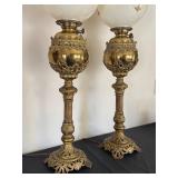 Pair of Antique Parlor Lamps Pair of Antique Parlor Lamps