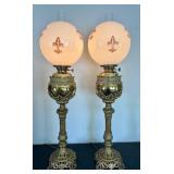 Pair of Antique Parlor Lamps Pair of Antique Parlor Lamps