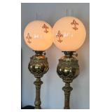 Pair of Antique Parlor Lamps Pair of Antique Parlor Lamps