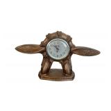 BR - Gibraltar Electric Clock Co. No. 290 Winged Plane Mantel Clock BR - Gibraltar Electric Clock Co. No. 290 Winged Plane Mantel Clock
