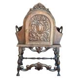 DR - Antique Spanish Revival Copper Lined Carved Walnut Humidor - 1920s DR - Antique Spanish Revival Copper Lined Carved Walnut Humidor - 1920s