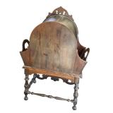 DR - Antique Spanish Revival Copper Lined Carved Walnut Humidor - 1920s DR - Antique Spanish Revival Copper Lined Carved Walnut Humidor - 1920s