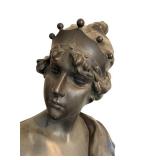 DR - Emmanuel Villanis Lucrèce Bust - Patinated Bronze Art Nouveau DR - Emmanuel Villanis Lucrèce Bust - Patinated Bronze Art Nouveau