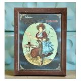 DR - Antique Old American Reverse Glass Painting Narragansett Lager Beer Art Nouveau Woman Advertisement DR - Antique Old American Reverse Glass Painting Narragansett Lager Beer Art Nouveau Woman Advertisement