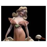 DR - Germa Antique 1890 Bisque Porcelain Planter with Swans DR - Germa Antique 1890 Bisque Porcelain Planter with Swans