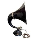 BR - Antique Burns Radio Speaker - Pyralin Horn, 1920s BR - Antique Burns Radio Speaker - Pyralin Horn, 1920s