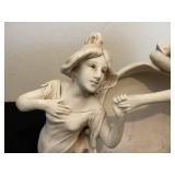 DR - Royal Dux Bohemia Antique Porcelain Figure - Two Maidens with Shell Planter DR - Royal Dux Bohemia Antique Porcelain Figure - Two Maidens with Shell Planter