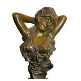 DR - La Citana Bronze Bust - 7 in High Vintage Female Figure Sculpture with Patina DR - La Citana Bronze Bust - 7 in High Vintage Female Figure Sculpture with Patina