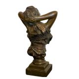 DR - La Citana Bronze Bust - 7 in High Vintage Female Figure Sculpture with Patina DR - La Citana Bronze Bust - 7 in High Vintage Female Figure Sculpture with Patina