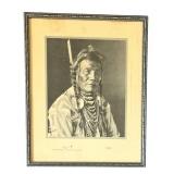 DR - T.J. Hileman Chief Bird Rattler Photogravure Portrait - Glacier National Park, 1927 DR - T.J. Hileman Chief Bird Rattler Photogravure Portrait - Glacier National Park, 1927