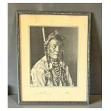 DR - T.J. Hileman Chief Bird Rattler Photogravure Portrait - Glacier National Park, 1927 DR - T.J. Hileman Chief Bird Rattler Photogravure Portrait - Glacier National Park, 1927