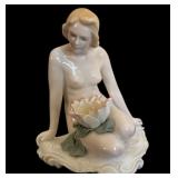 DR - Antique Karls Ens Porcelain Figurine Woman with Water Lily DR - Antique Karls Ens Porcelain Figurine Woman with Water Lily