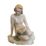 DR - Antique Karls Ens Porcelain Figurine Woman with Water Lily DR - Antique Karls Ens Porcelain Figurine Woman with Water Lily