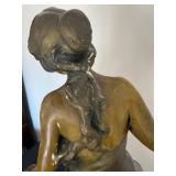 BR - Vintage Ceramic Sculpture- Female Figure on Rock BR - Vintage Ceramic Sculpture- Female Figure on Rock