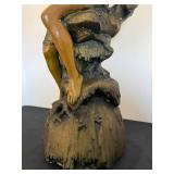 BR - Vintage Ceramic Sculpture- Female Figure on Rock BR - Vintage Ceramic Sculpture- Female Figure on Rock