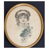 LR - S. Frantz Signed Vintage Framed Portrait LR - S. Frantz Signed Vintage Framed Portrait