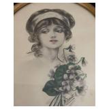 LR - S. Frantz Signed Vintage Framed Portrait LR - S. Frantz Signed Vintage Framed Portrait