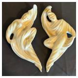 BR - Pair of Vintage Coventry Ware Ceramic Wall Hangings BR - Pair of Vintage Coventry Ware Ceramic Wall Hangings