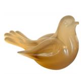 DR - Amber & Beige Glass Bird Figurines Set - 3-Piece with Rock Base DR - Amber & Beige Glass Bird Figurines Set - 3-Piece with Rock Base