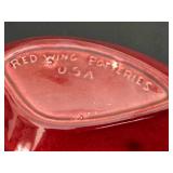 BR - Red Wing Leaf Dish & Haeger Green Shell Bowl - Vintage Pottery Pair BR - Red Wing Leaf Dish & Haeger Green Shell Bowl - Vintage Pottery Pair