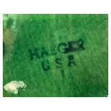 BR - Red Wing Leaf Dish & Haeger Green Shell Bowl - Vintage Pottery Pair BR - Red Wing Leaf Dish & Haeger Green Shell Bowl - Vintage Pottery Pair