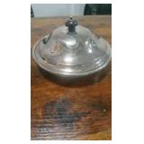 very early f.j. ross and sons silver plated dish dated 1901