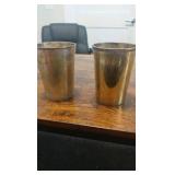 set of ashland derby party 1984 gold plated souvenir cups
