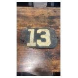 late 1800s early 1900s leather jockey identification arm band