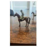 cast iron horse racing toys