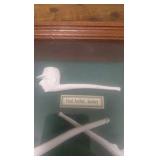 jockey themed clay pipe display