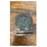 vintage horse related paper weight and pen holder
