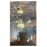 1920s-1930s hand painted wooden horse racing themed pieces