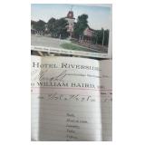 1904 lot of items from hotels in Cambridge springs Pennsylvania