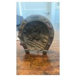 cast iron horse racing display piece