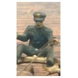 cast iron horse cart racing figurines