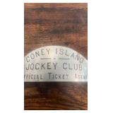 antique Coney Island jockey club official ticket agent