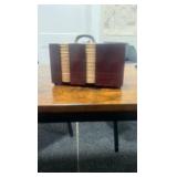 horse themed antique poker chip set