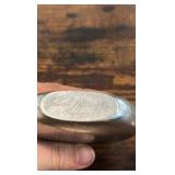 vintage pewter horse racing flask