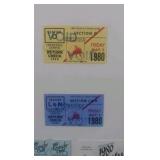 1980 Kentucky derby ticket display