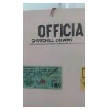 1980 Kentucky derby ticket display