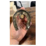 vintage horse related paper weight and pen holder