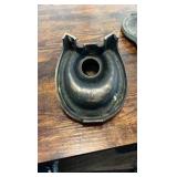 2 antique horse racing inkwells