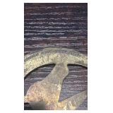 2 brass racing horse themed medallions