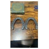 set of vintage new old stock triple crown cushioned horse shoes in box nos