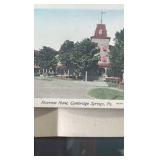 1904 lot of items from hotels in Cambridge springs Pennsylvania