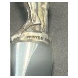 c1958 Tiffany and company sterling silver jockey themed letter opener