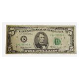 1969-A- $5  Federal Reserve Note